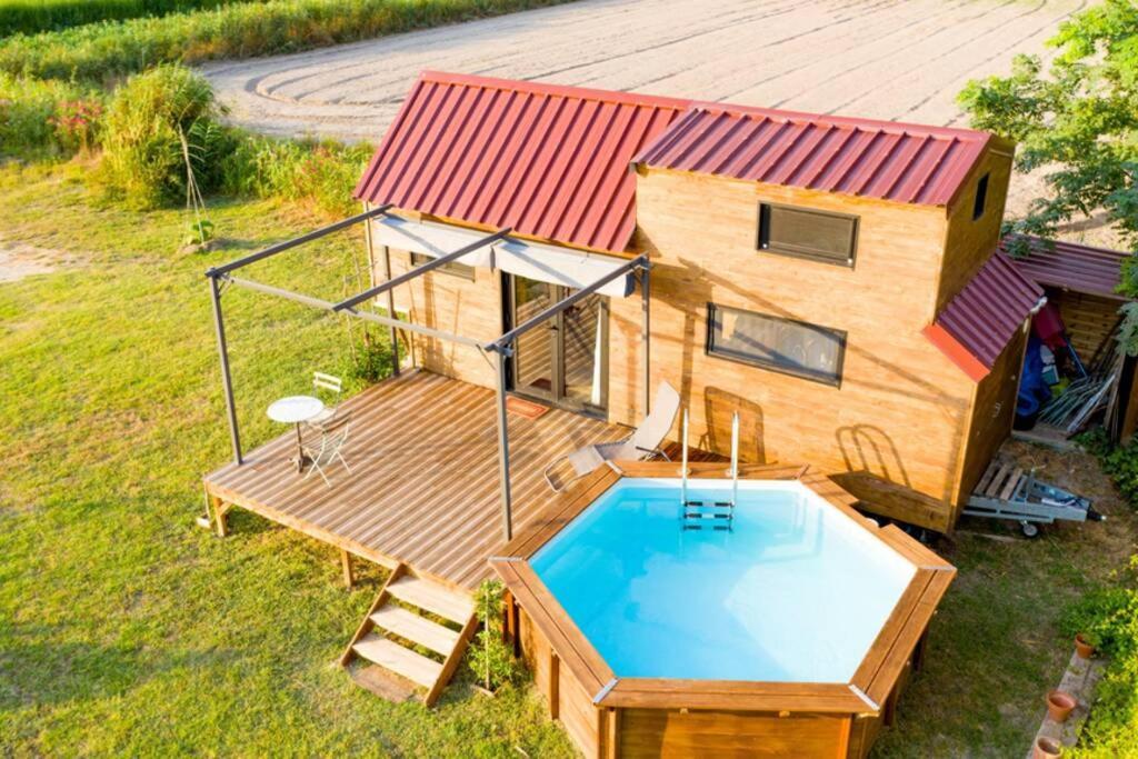 Myinsolite - Tiny-House, Jacuzzi, Brasero, Piscine Aigues-Mortes Bagian luar foto