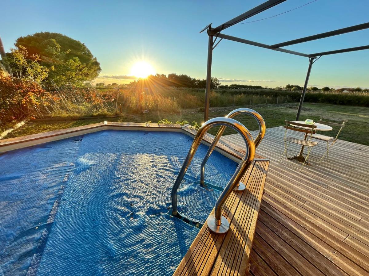 Myinsolite - Tiny-House, Jacuzzi, Brasero, Piscine Aigues-Mortes Bagian luar foto