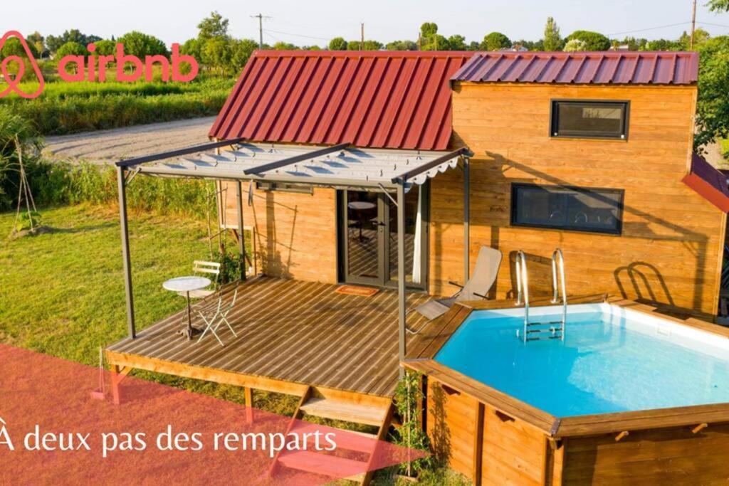 Myinsolite - Tiny-House, Jacuzzi, Brasero, Piscine Aigues-Mortes Bagian luar foto